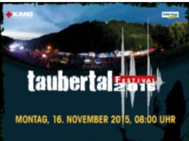 Ankündigung vom Taubertal Festival 2016