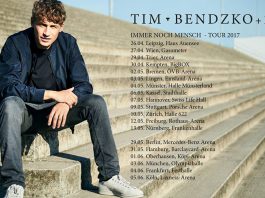 Tim Bendzko – Immer noch Mensch Tour 2017 © https://www.facebook.com/timbendzko/