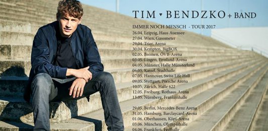 Tim Bendzko – Immer noch Mensch Tour 2017 © https://www.facebook.com/timbendzko/