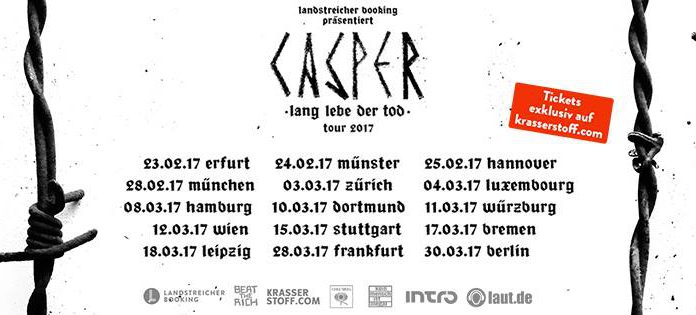 Casper – Lang Lebe der Tod Tour 2017 © https://www.facebook.com/casperxo
