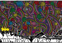 Glastonbury Festival 2017 Tickets Foto: facebook.com/glastfonburyofficial | The official Glastonbury Festival 2016 artwork. Somewhat Slightly Dazed by Stanley Donwood