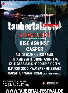 Neue Bands fürs Taubertal 2017! © facebook.com/taubertalfestival/