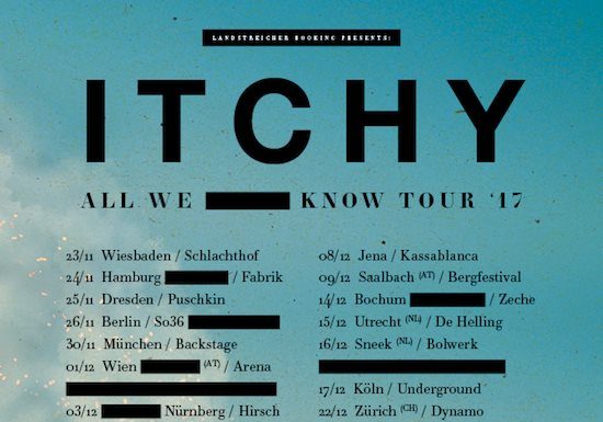 Itchy Tour 2017! Foto: © http://www.facebook.com/ITCHYofficial1