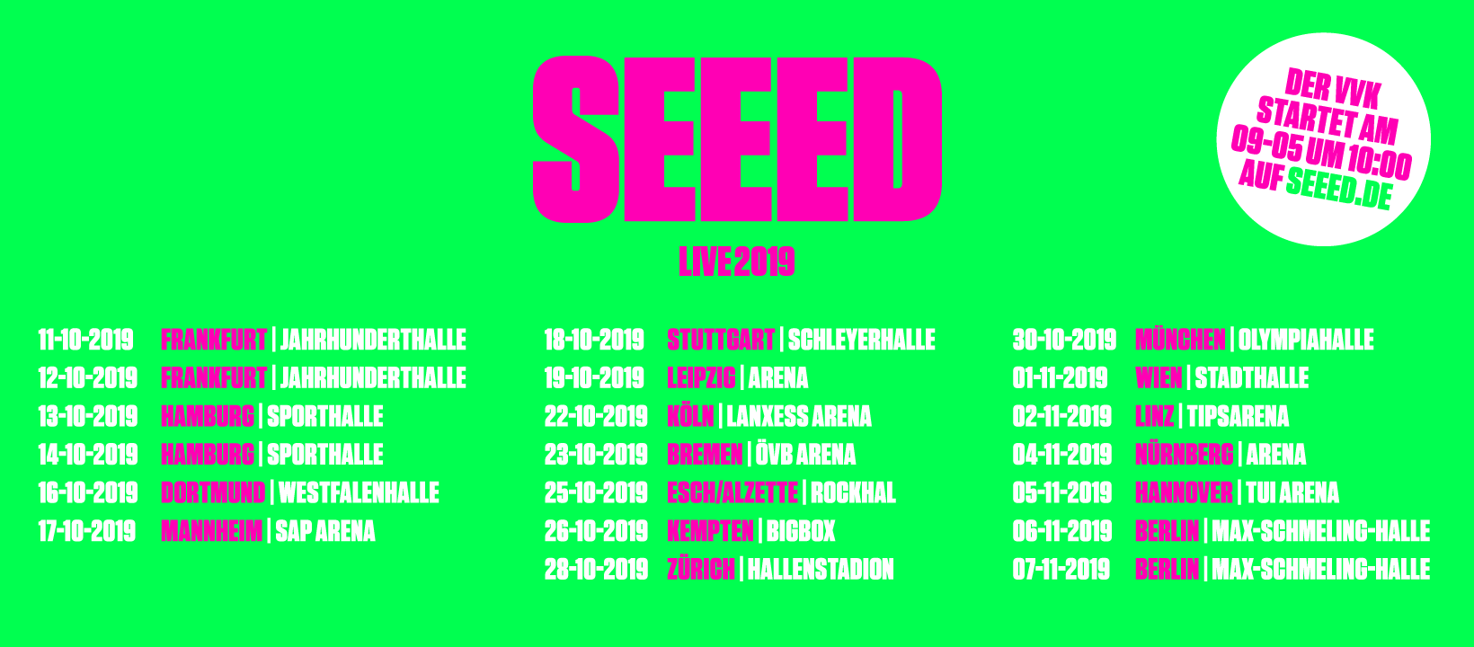 seeed tour dates