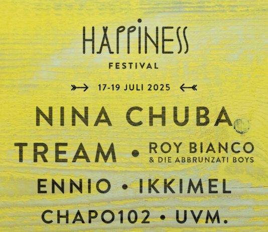 Die 1. Bandwelle für das Happiness Festival 2025