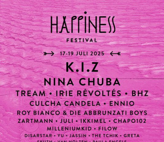 Die 3. Bandwelle für das Happiness Festival 2025